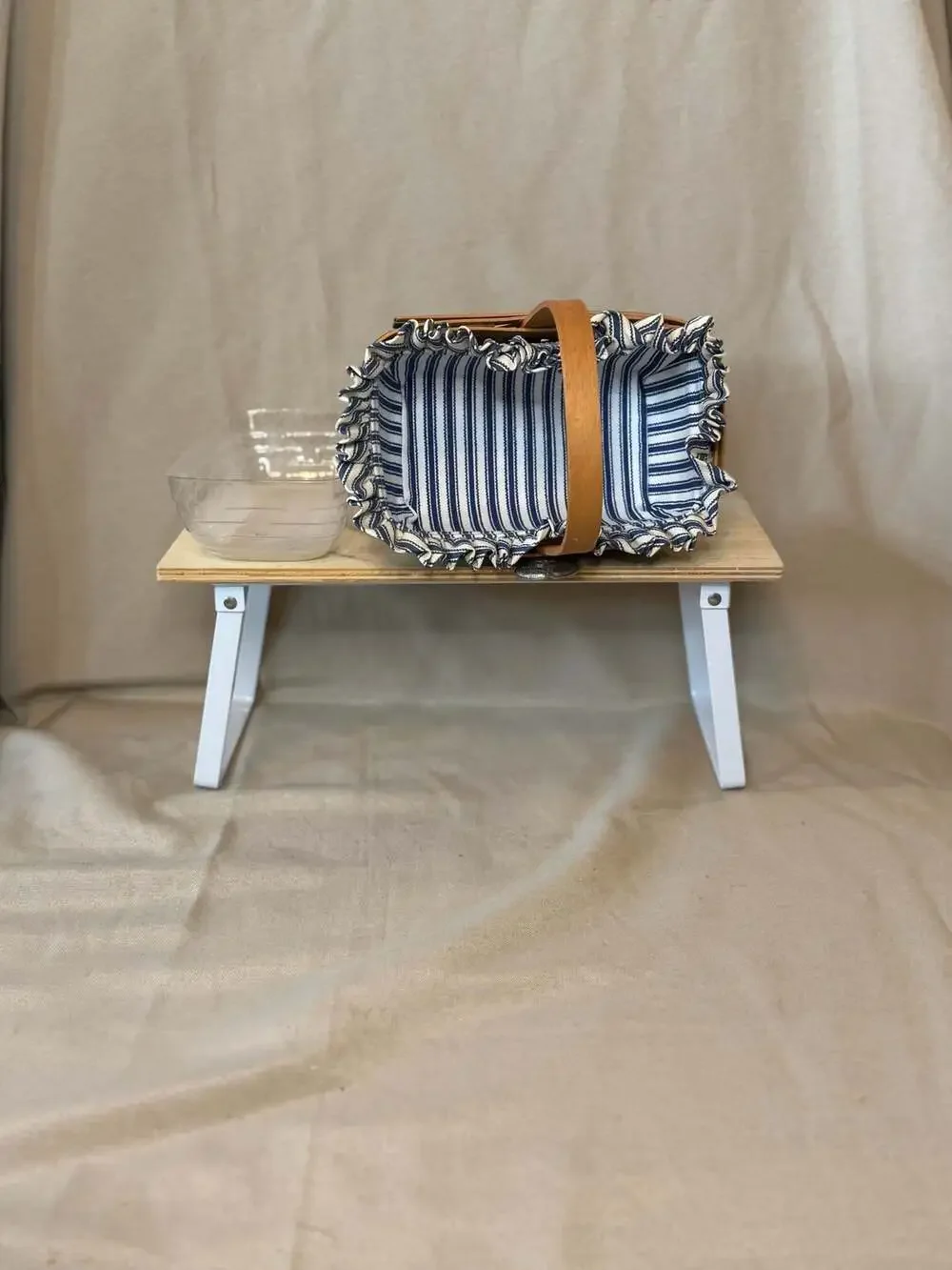 Longaberger 1997 Handwoven Basket with Fabric Liner